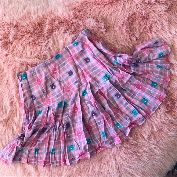 New Care Bears x Dolls Kill Plaid Mini Skirt - Picture 4 of 4